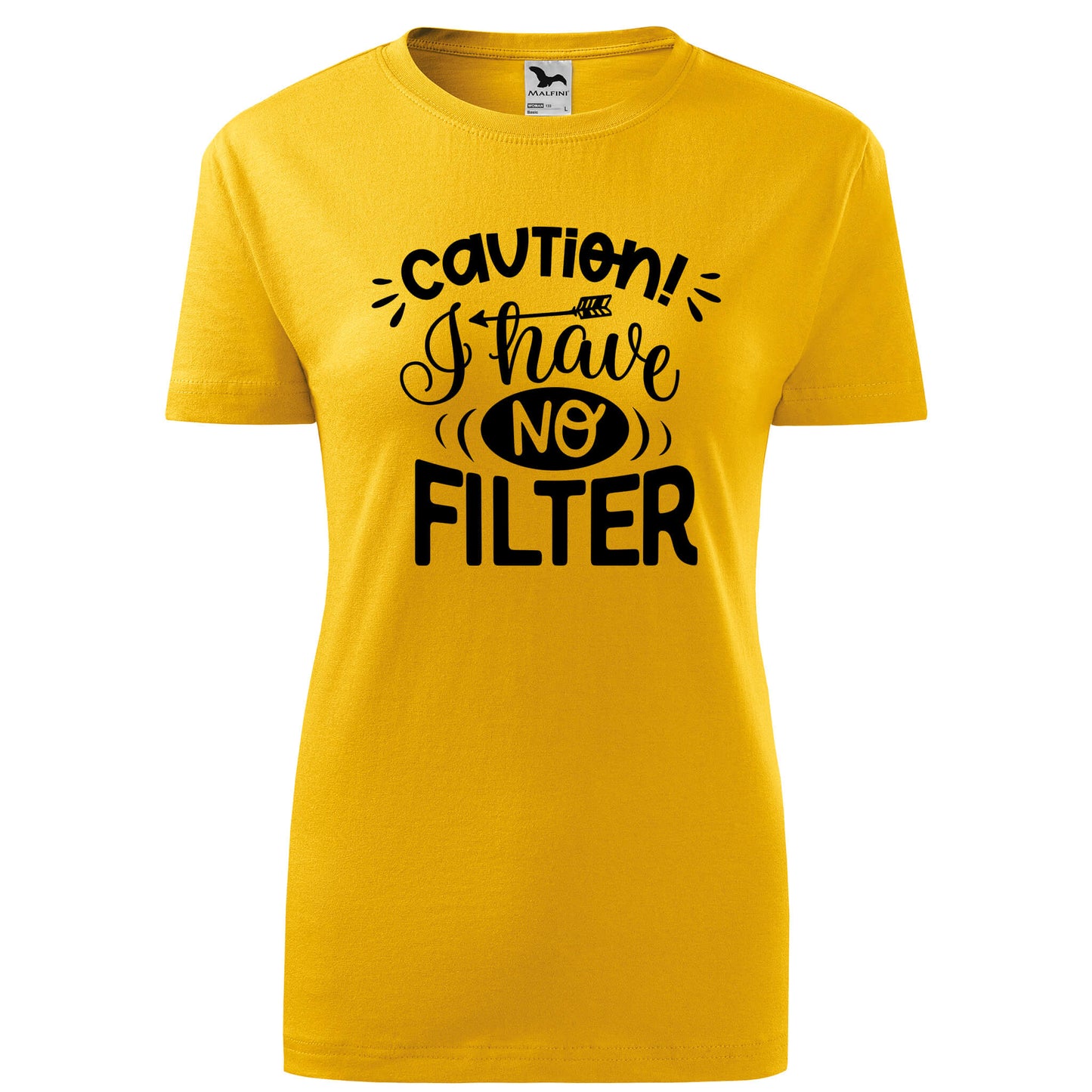 Caution no filter t-shirt - rvdesignprint