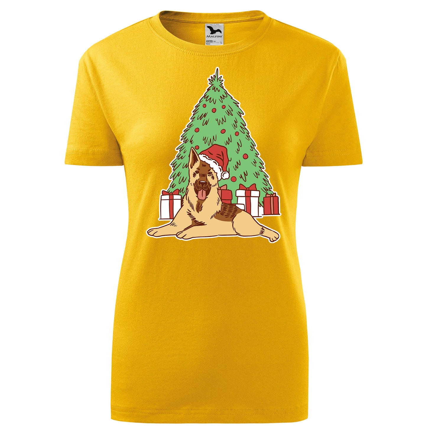 German shepherd christmas tree t-shirt - rvdesignprint