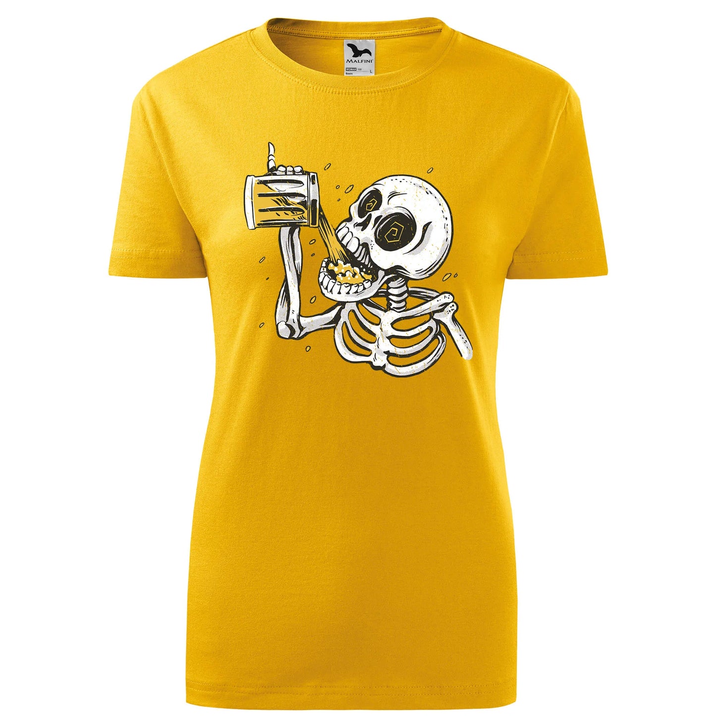 Skeleton drinking beer t-shirt - rvdesignprint