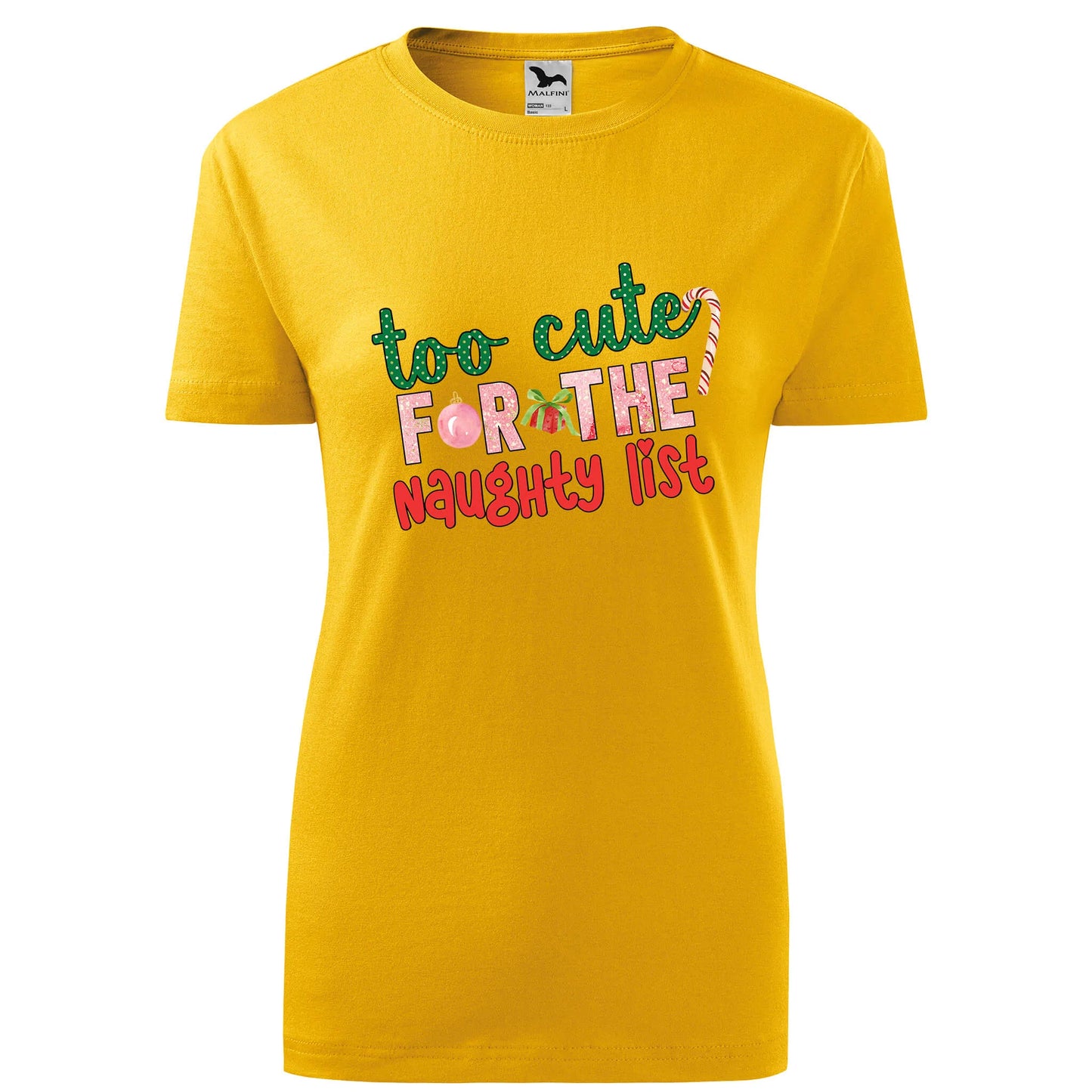 Too cute for the naughty list t-shirt - rvdesignprint