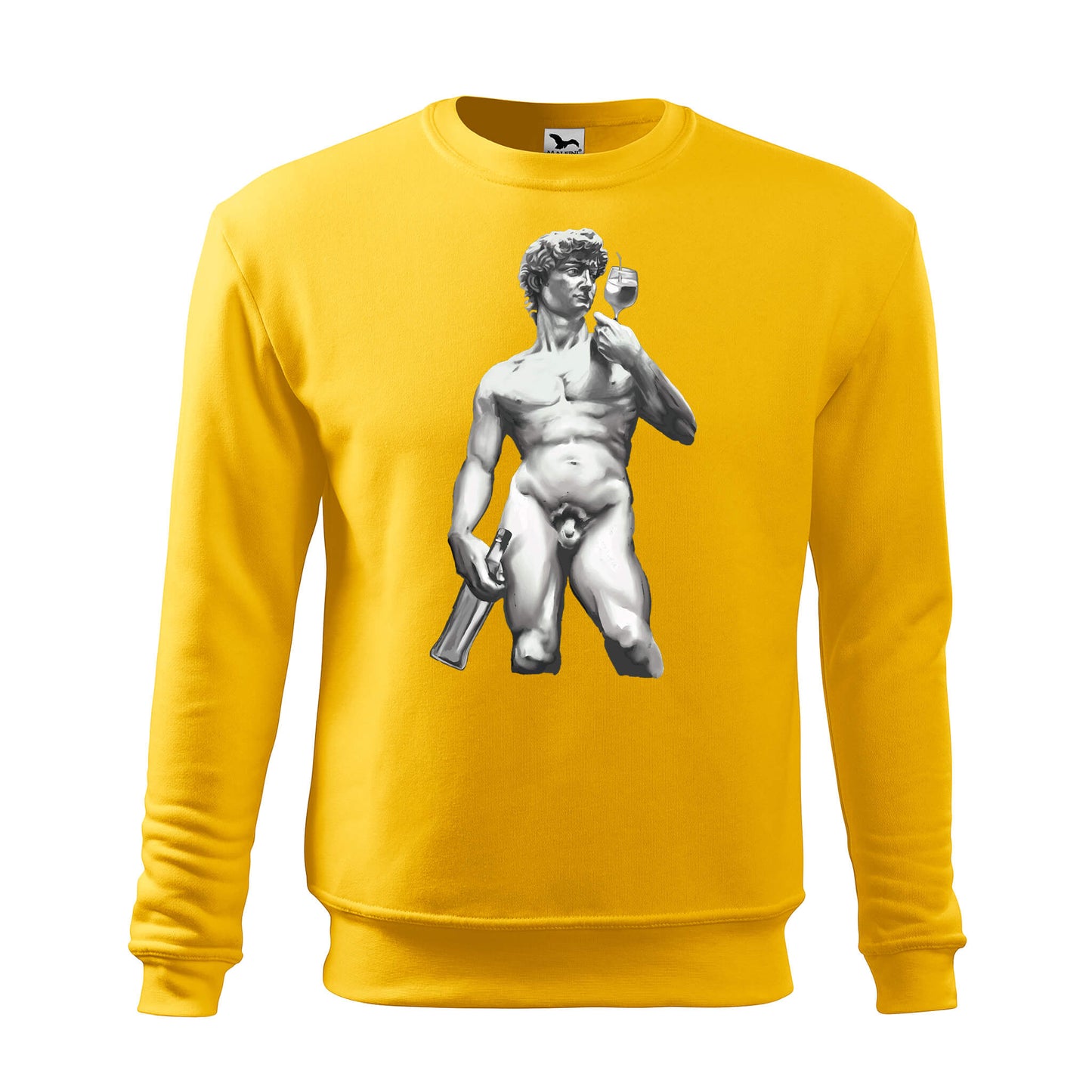David statue wine sweatshirt - rvdesignprint