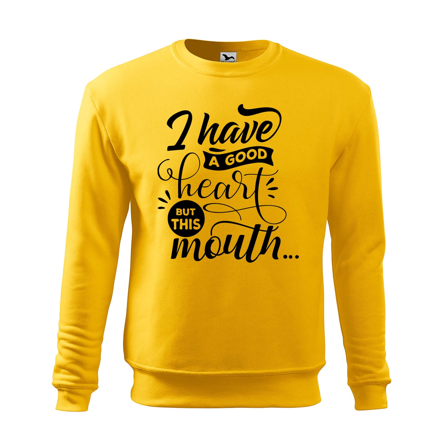 I have a good heart but this mouth sweatshirt - rvdesignprint
