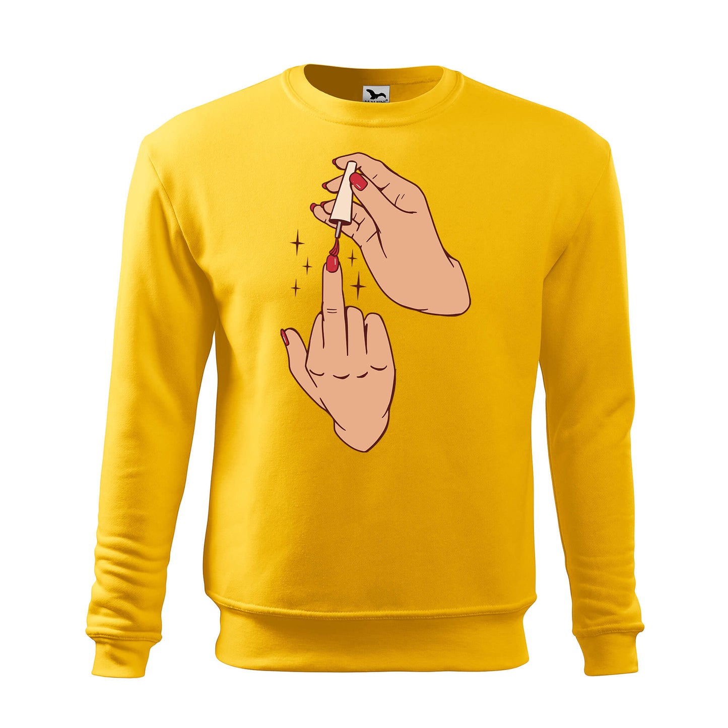 Middle finger nail polish sweatshirt - rvdesignprint