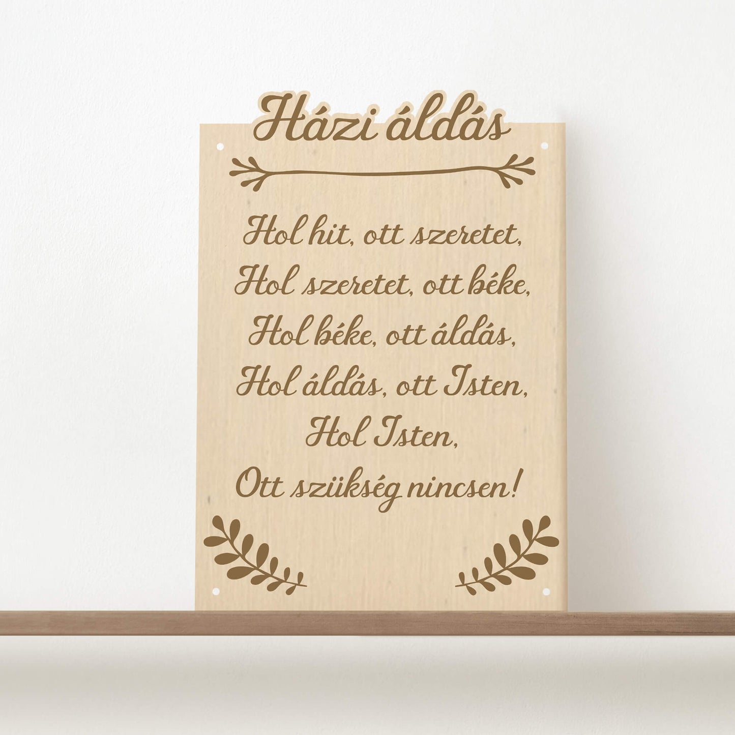 Házi áldás - wooden engraved sign - rvdesignprint