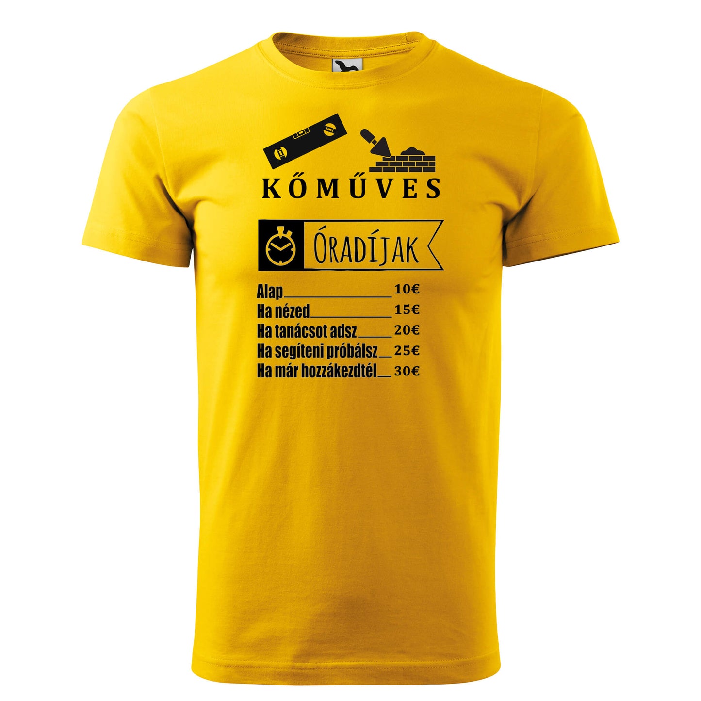 T-shirt - Kőműves óradíjak - rvdesignprint
