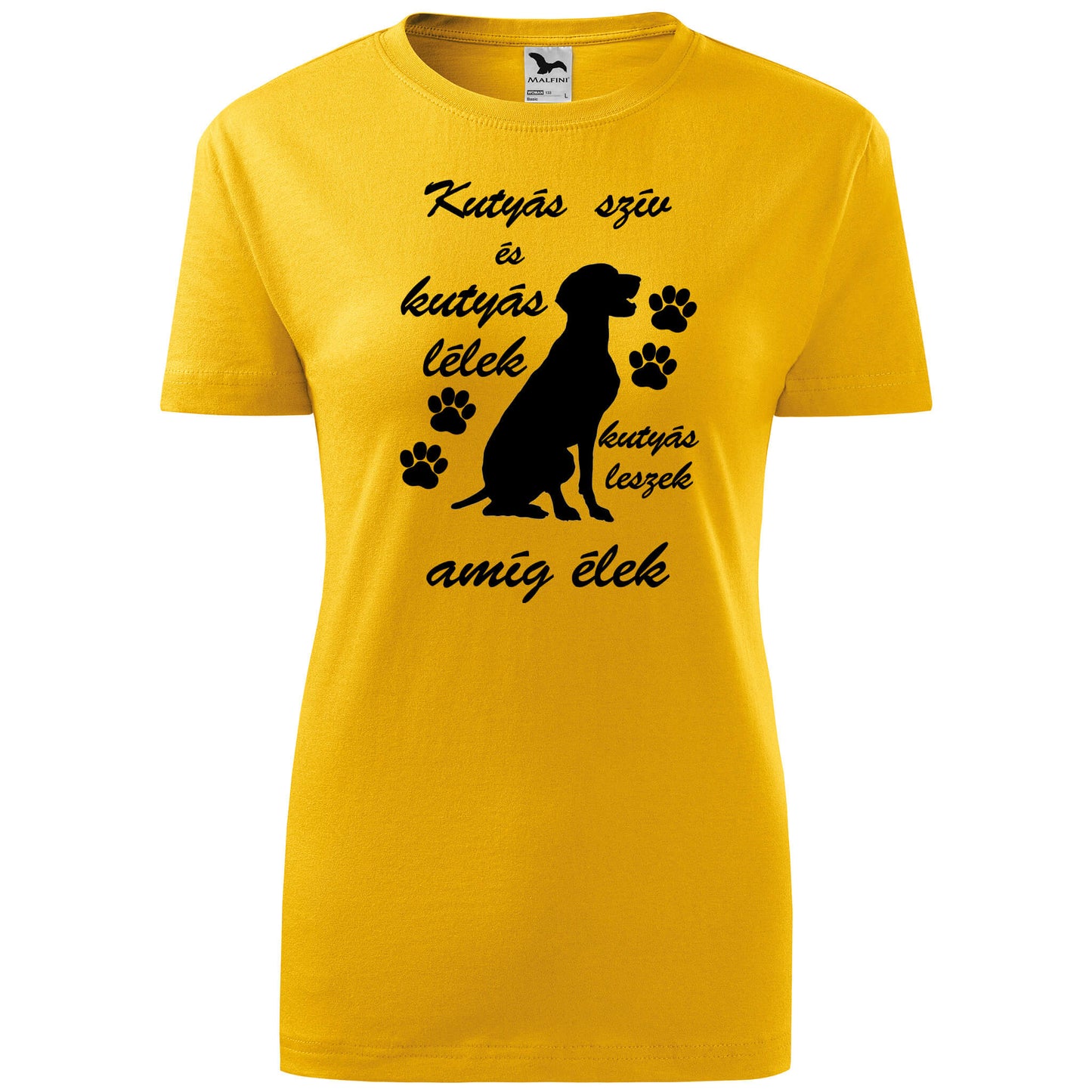 T-shirt - Kutyás szív és kutyás lélek, kutyás leszek amíg élek - rvdesignprint