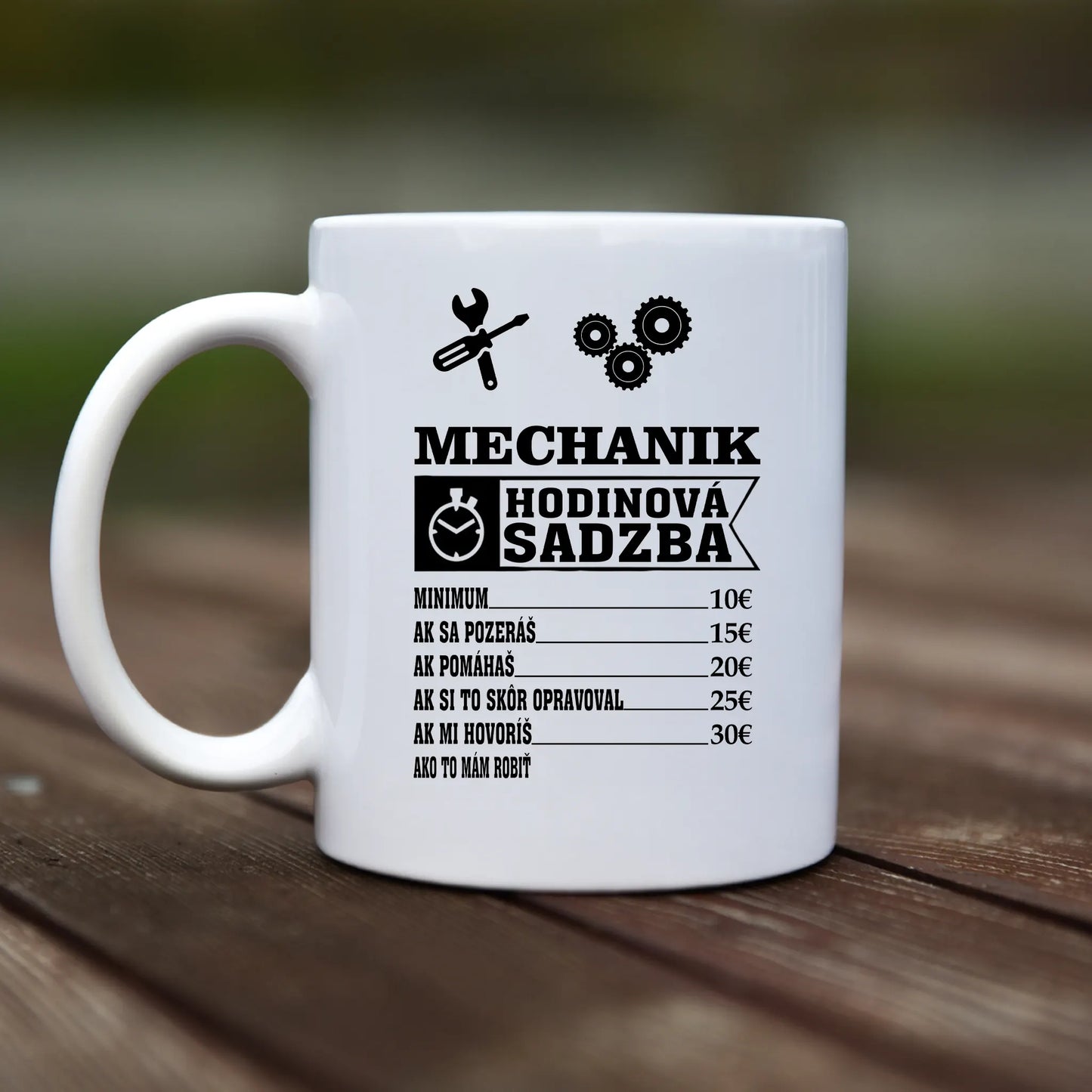 Mug - Mechanik - Hodinová sadzba - rvdesignprint