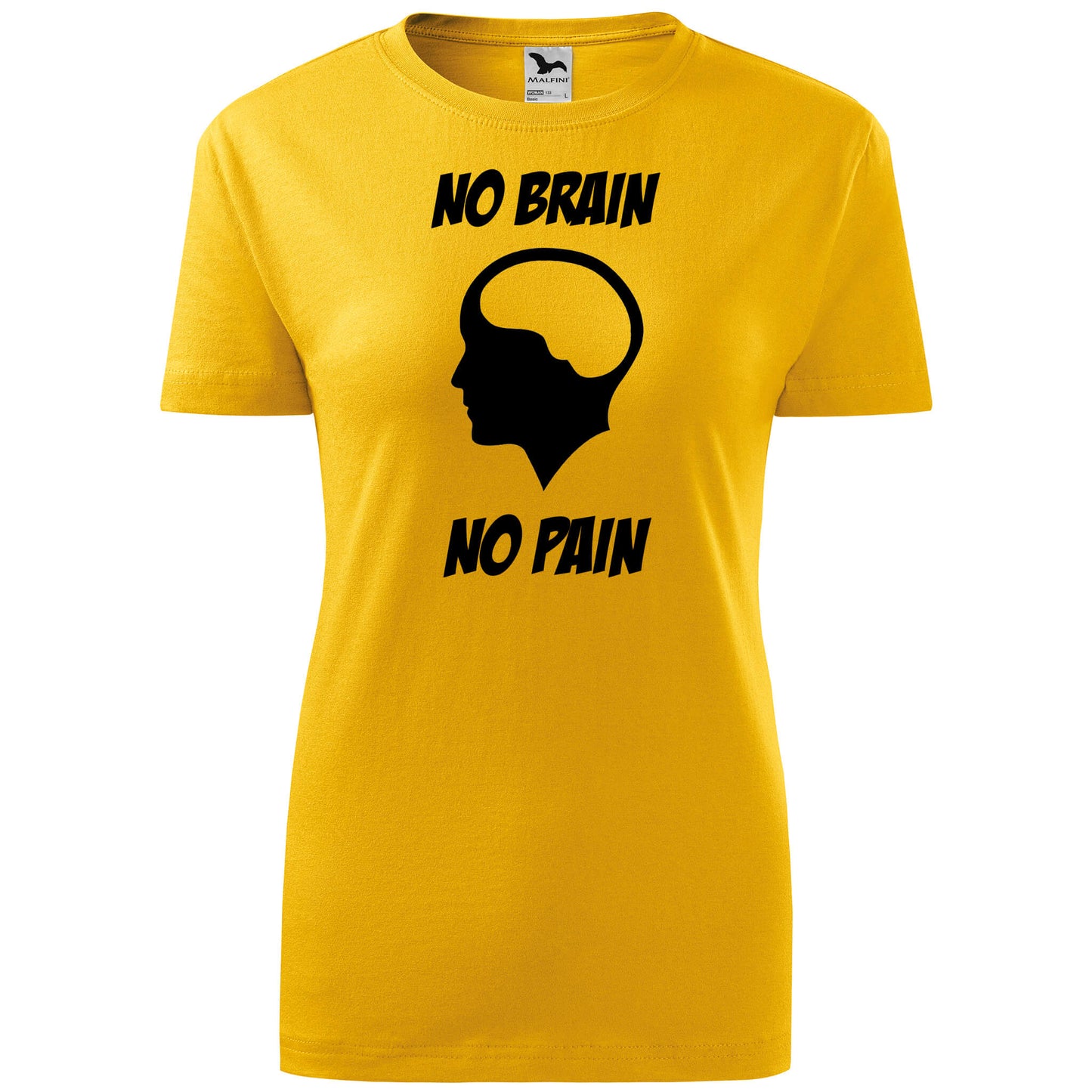 T-shirt - No brain no pain - rvdesignprint
