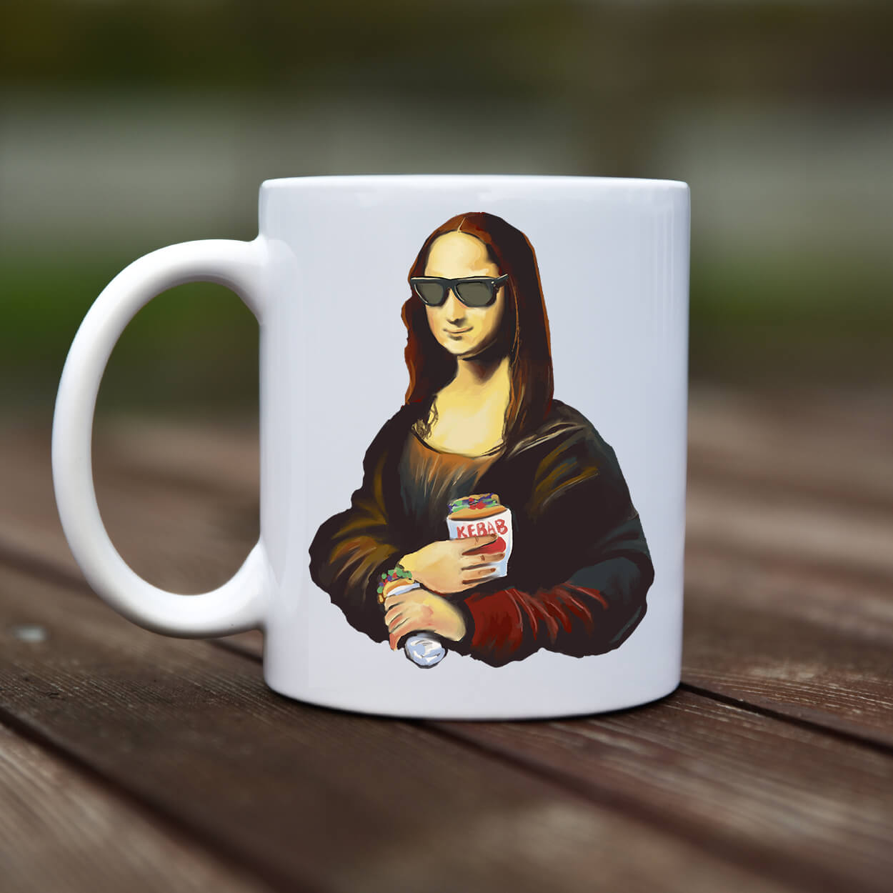 Mug - Mona lisa kebab - rvdesignprint