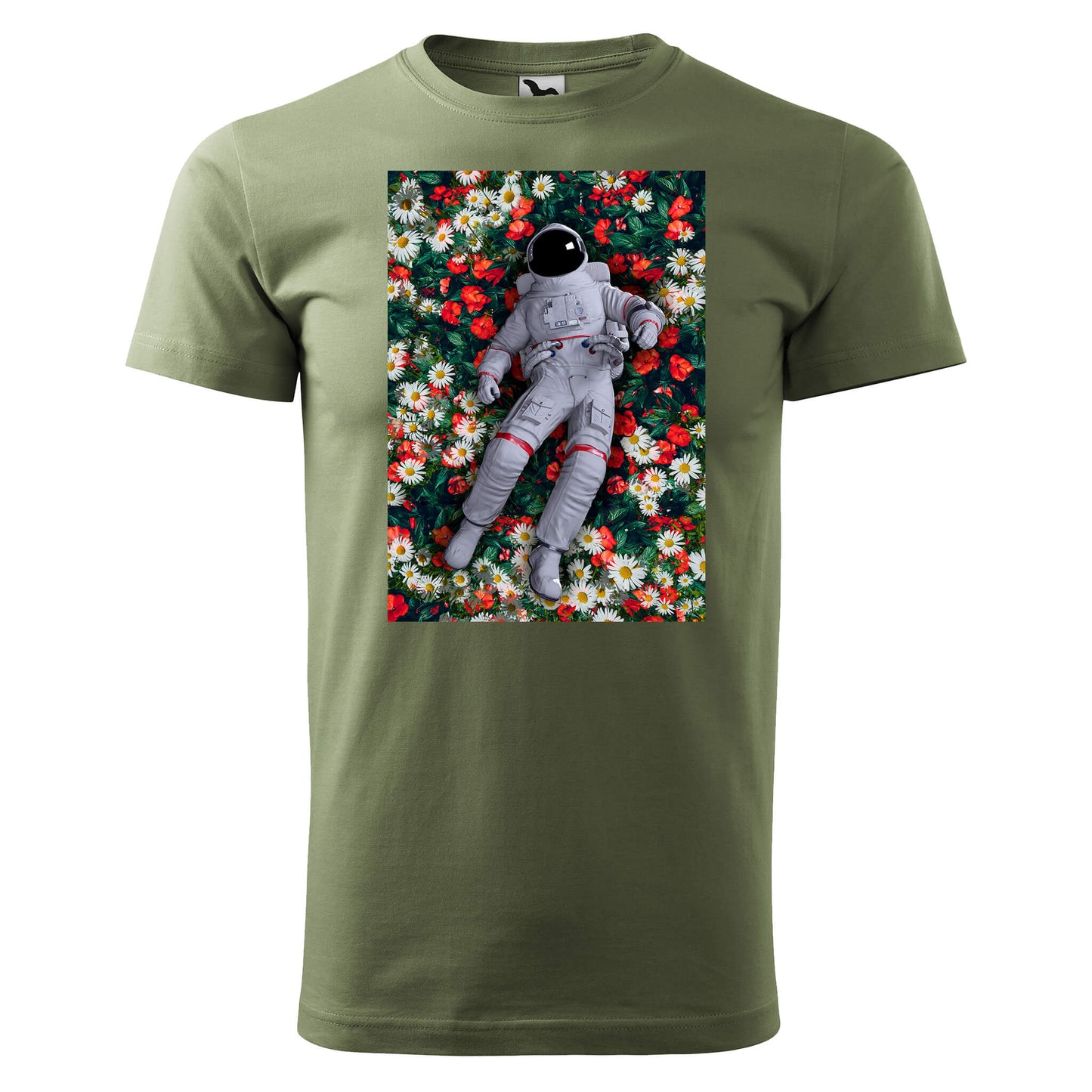 Astronaut laying in flowers t-shirt - rvdesignprint