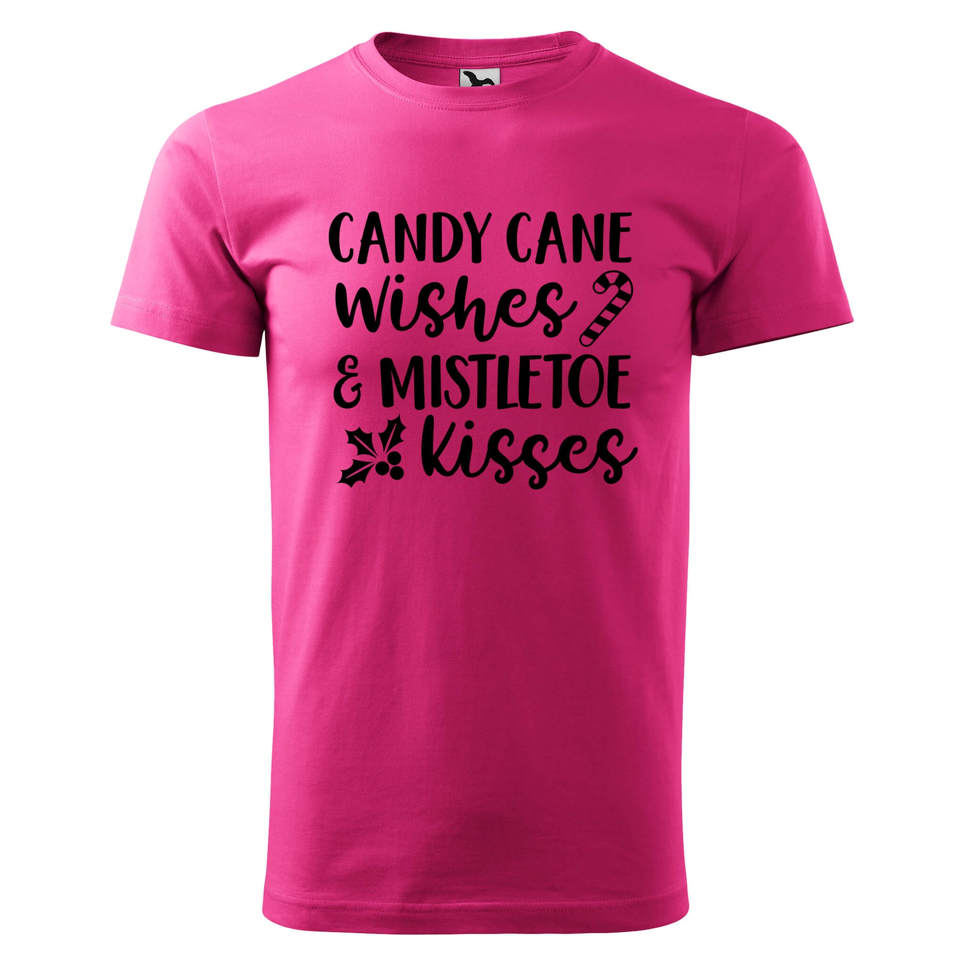 Candy cane wishes mistletoe kisses t-shirt - rvdesignprint