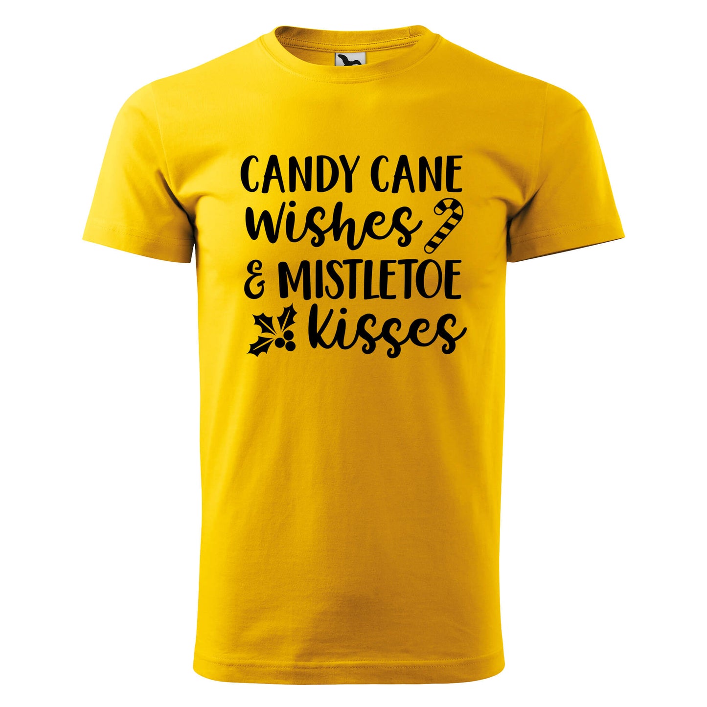 Candy cane wishes mistletoe kisses t-shirt - rvdesignprint