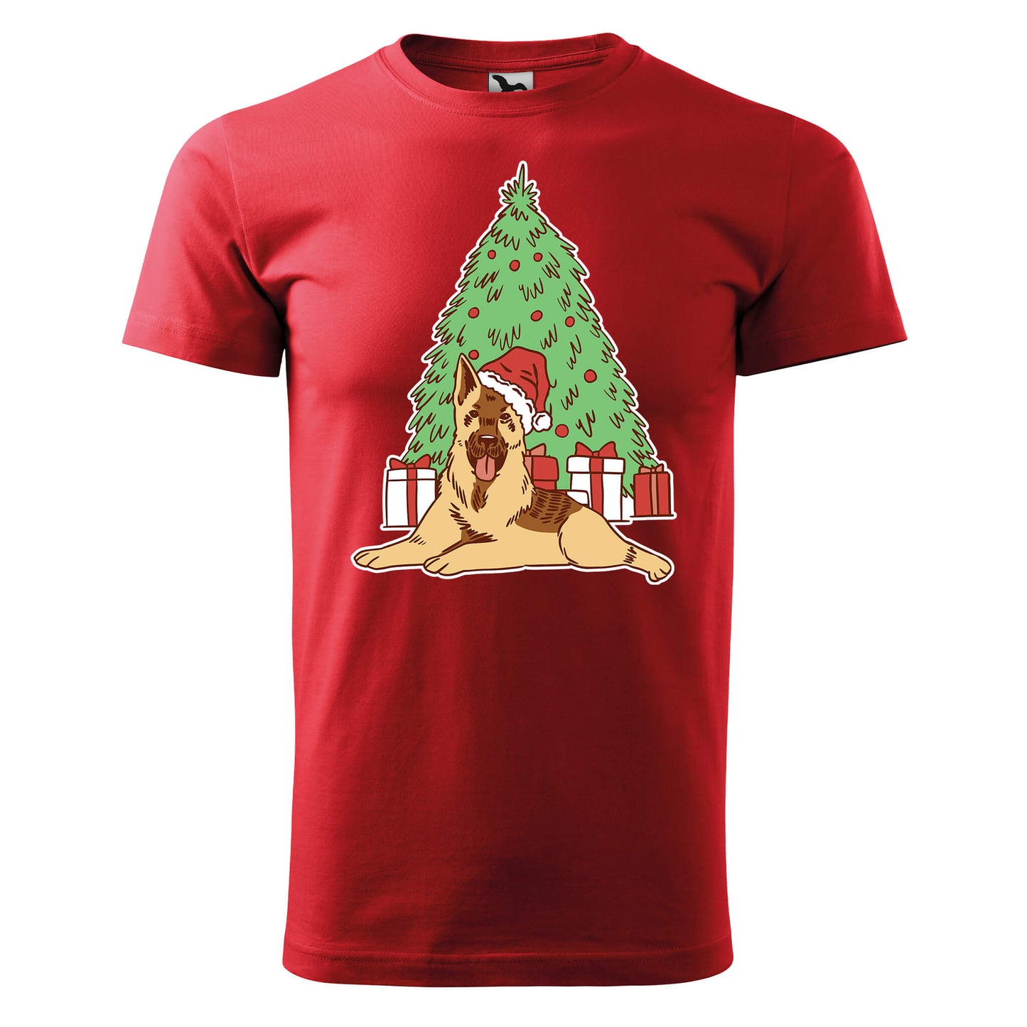 German shepherd christmas tree t-shirt - rvdesignprint