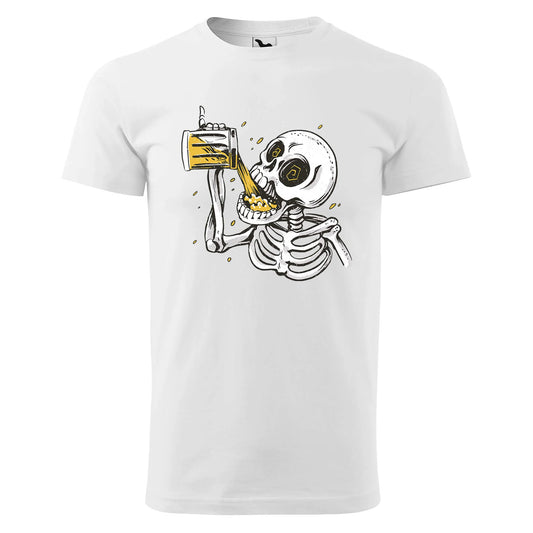 Skeleton drinking beer t-shirt - rvdesignprint
