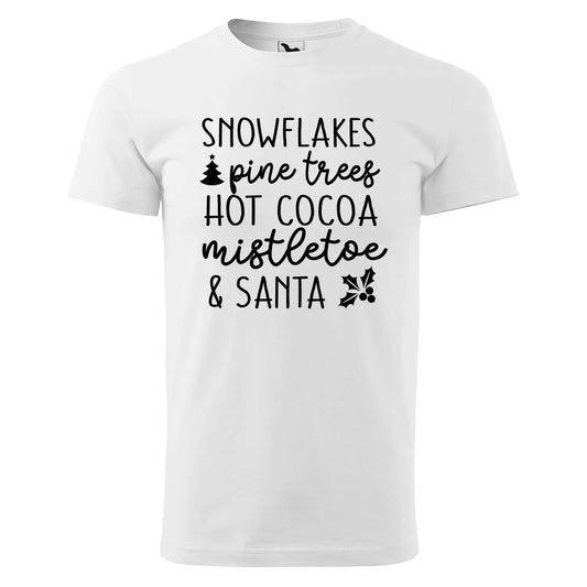 Snowflakes pinetrees hot cocoa t-shirt - rvdesignprint