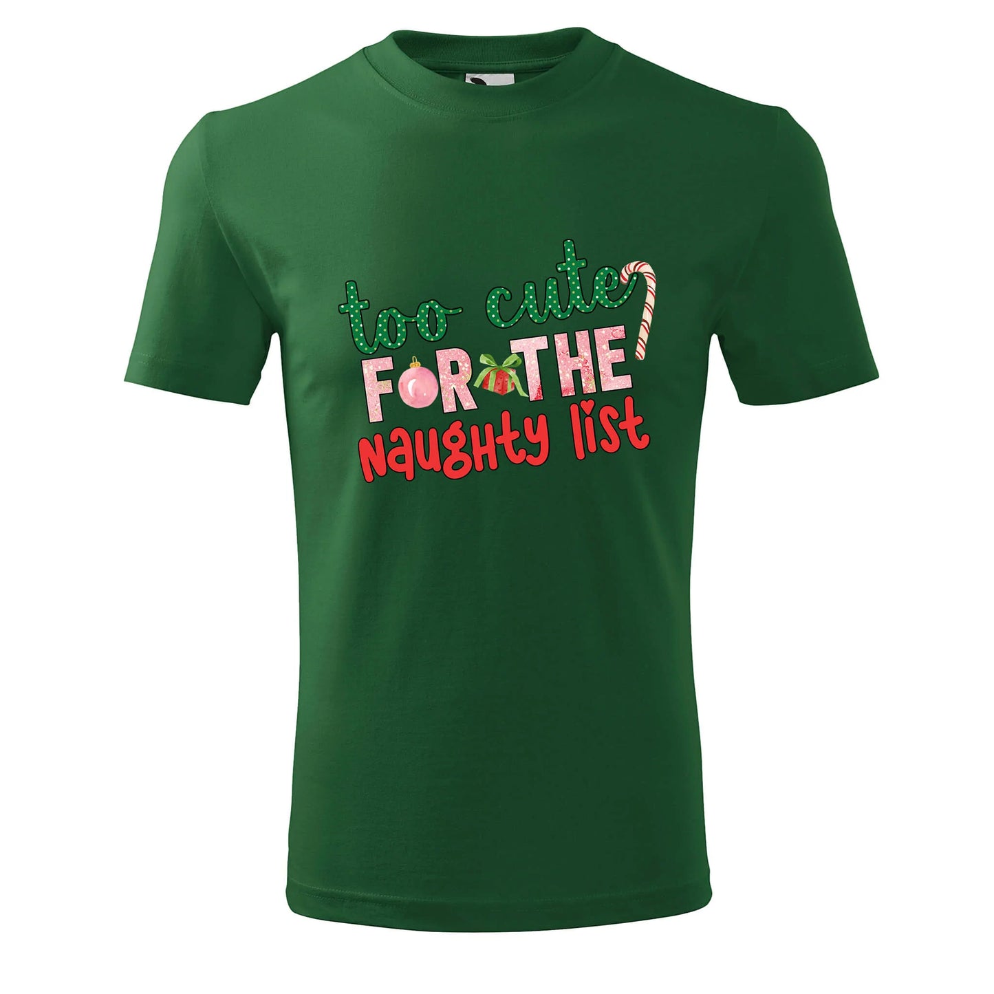 Too cute for the naughty list t-shirt - rvdesignprint
