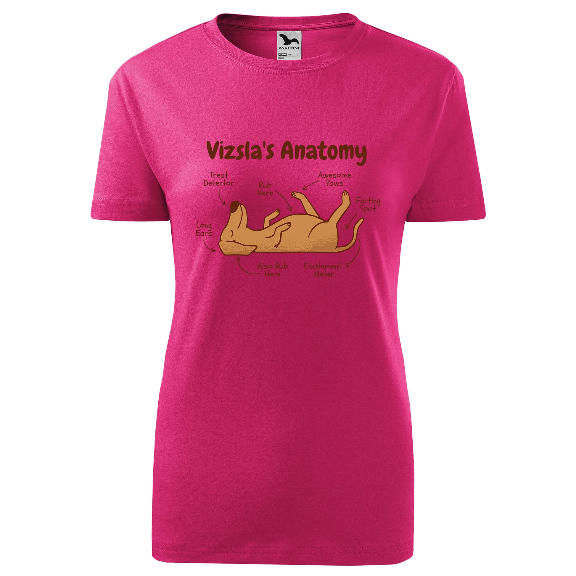 Anatomy of vizsla t-shirt - rvdesignprint