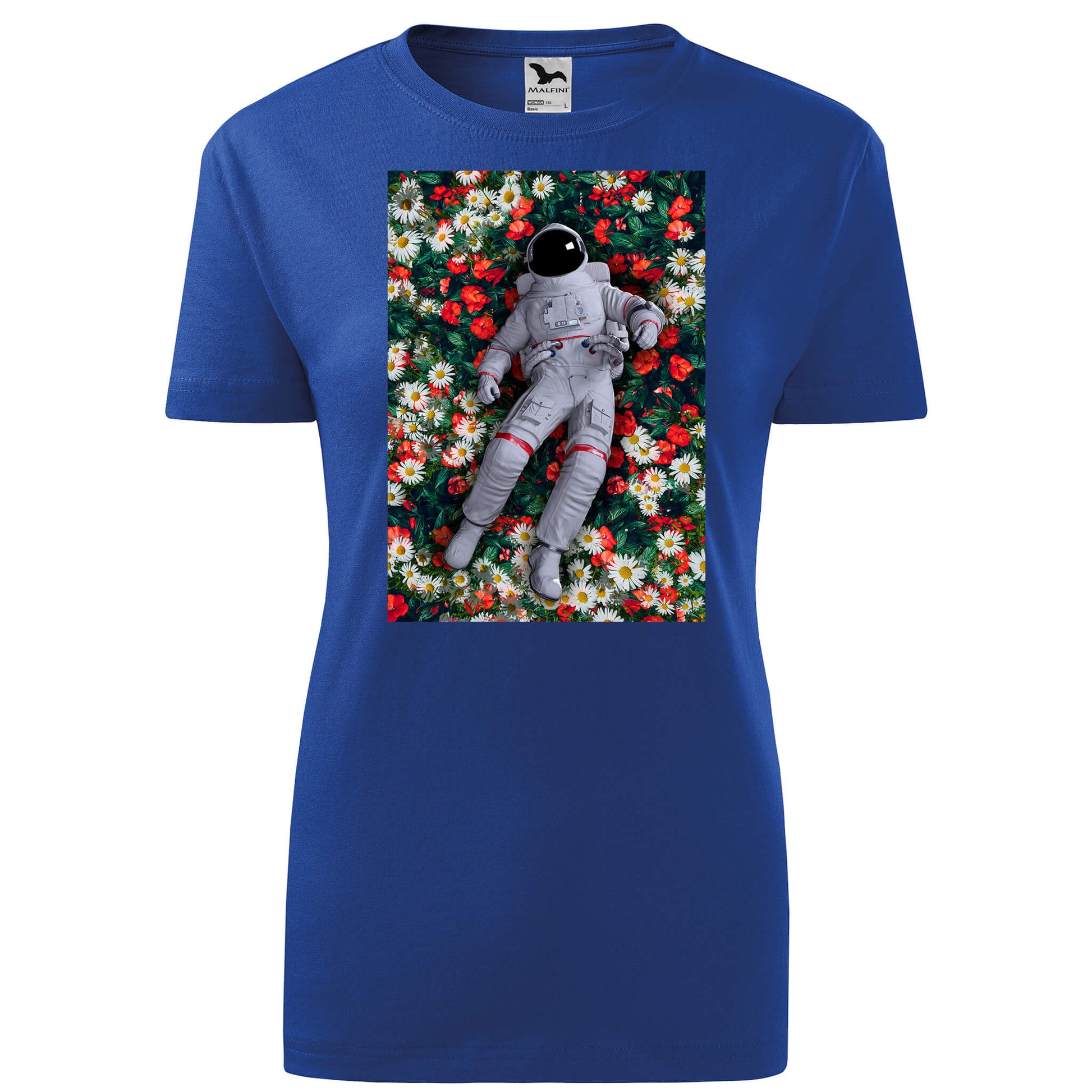 Astronaut laying in flowers t-shirt - rvdesignprint
