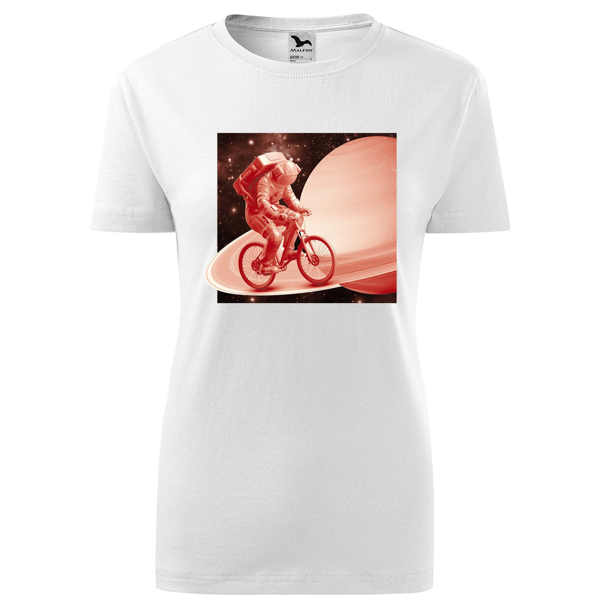 Astronaut riding a bicycle t-shirt - rvdesignprint