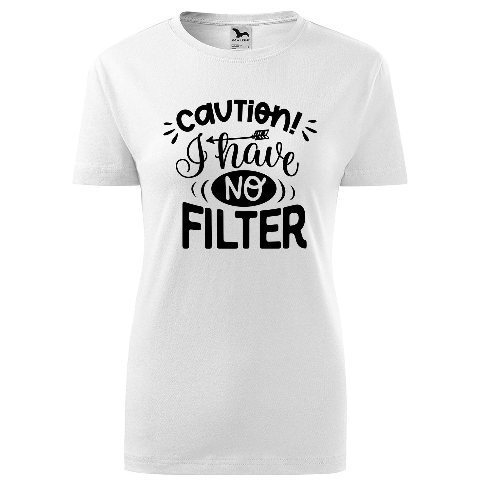 Caution no filter t-shirt - rvdesignprint