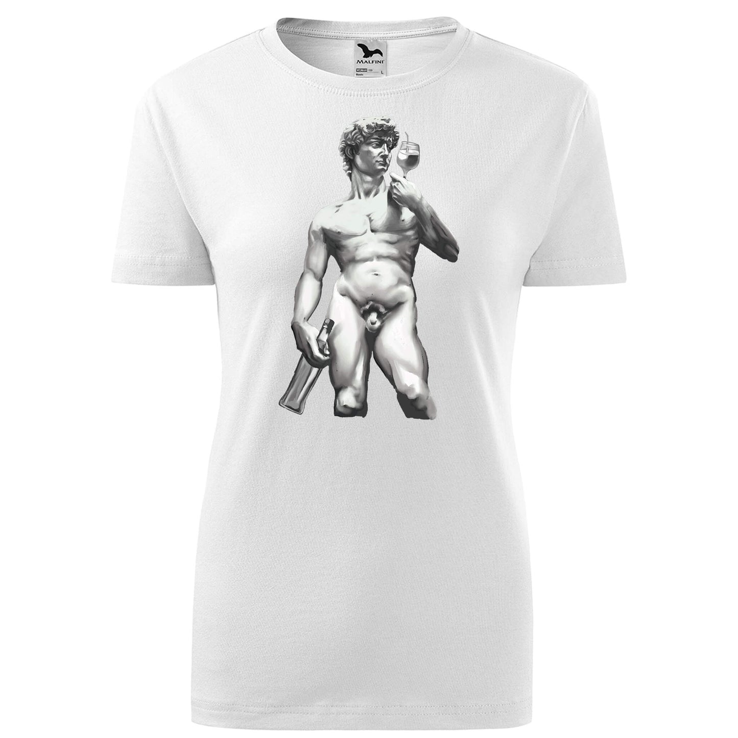 David statue wine t-shirt - rvdesignprint