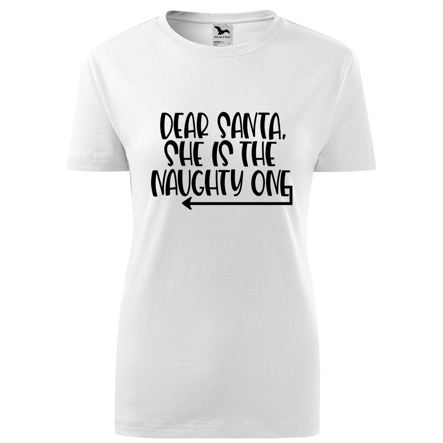 Dear santa she naughty t-shirt - rvdesignprint