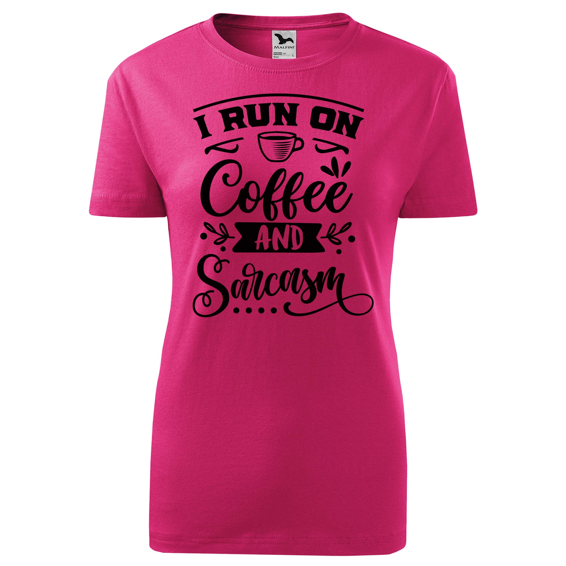 I run on coffee and sarcasm t-shirt - rvdesignprint