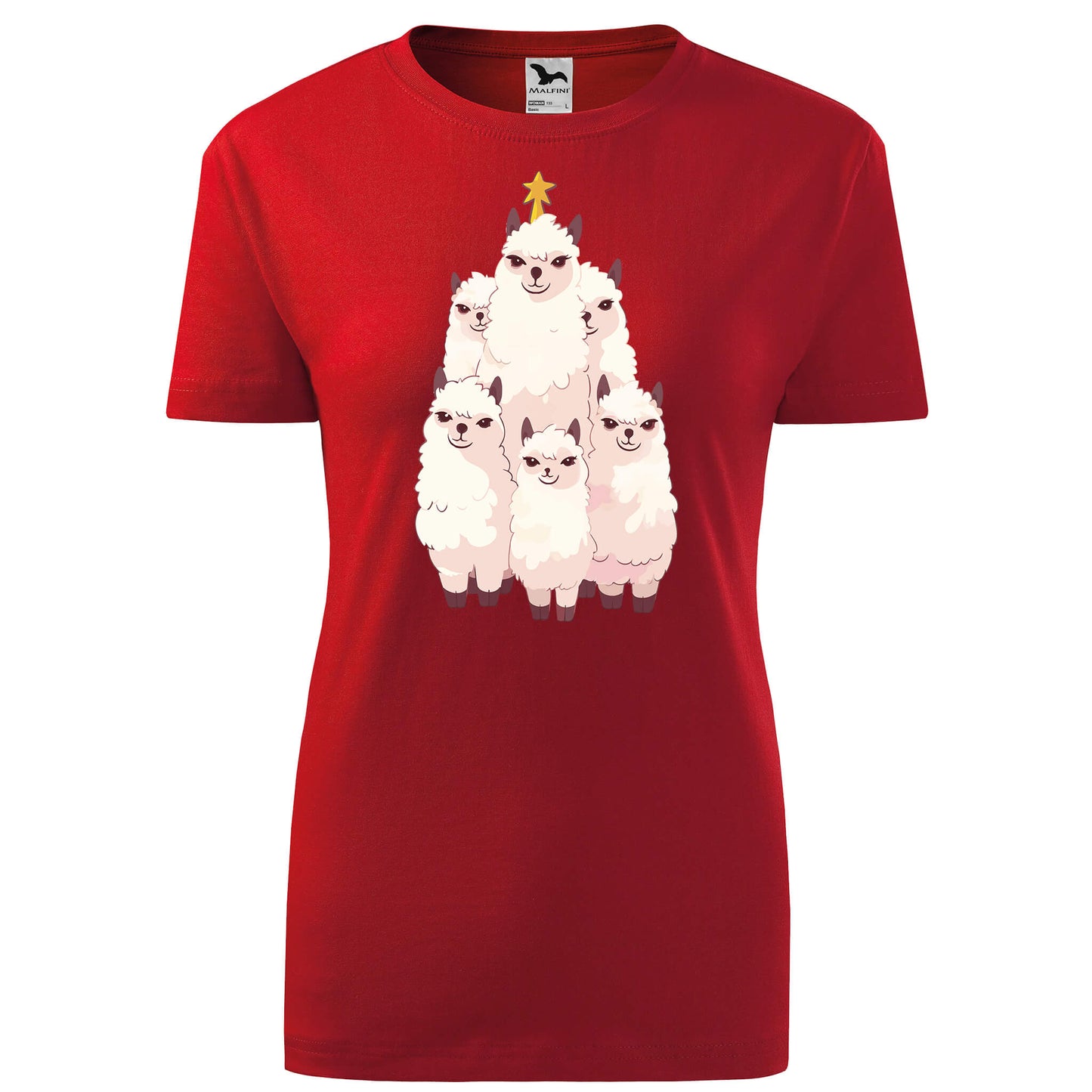 Llama christmas tree t-shirt - rvdesignprint