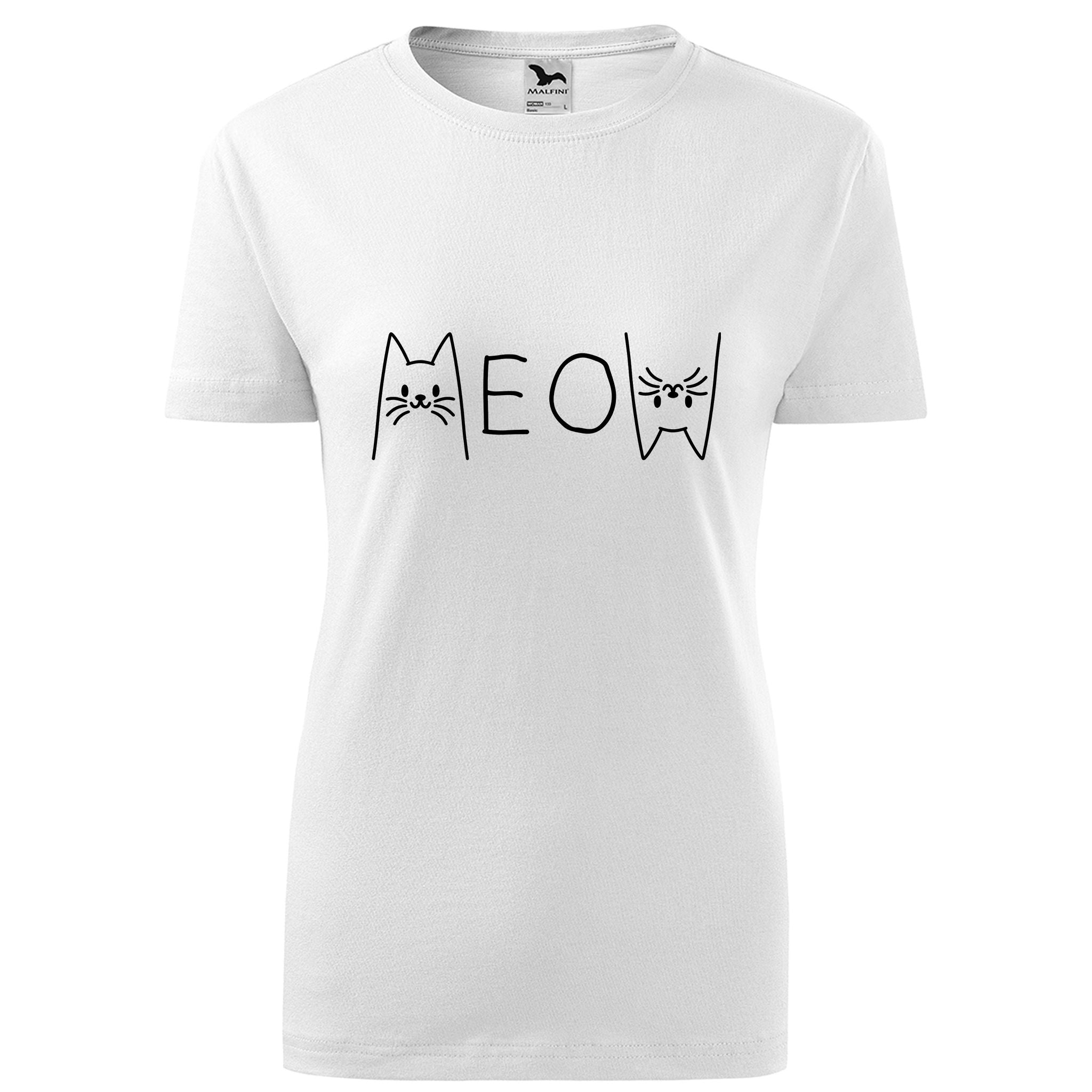 Meow T Shirt Woman XS White
