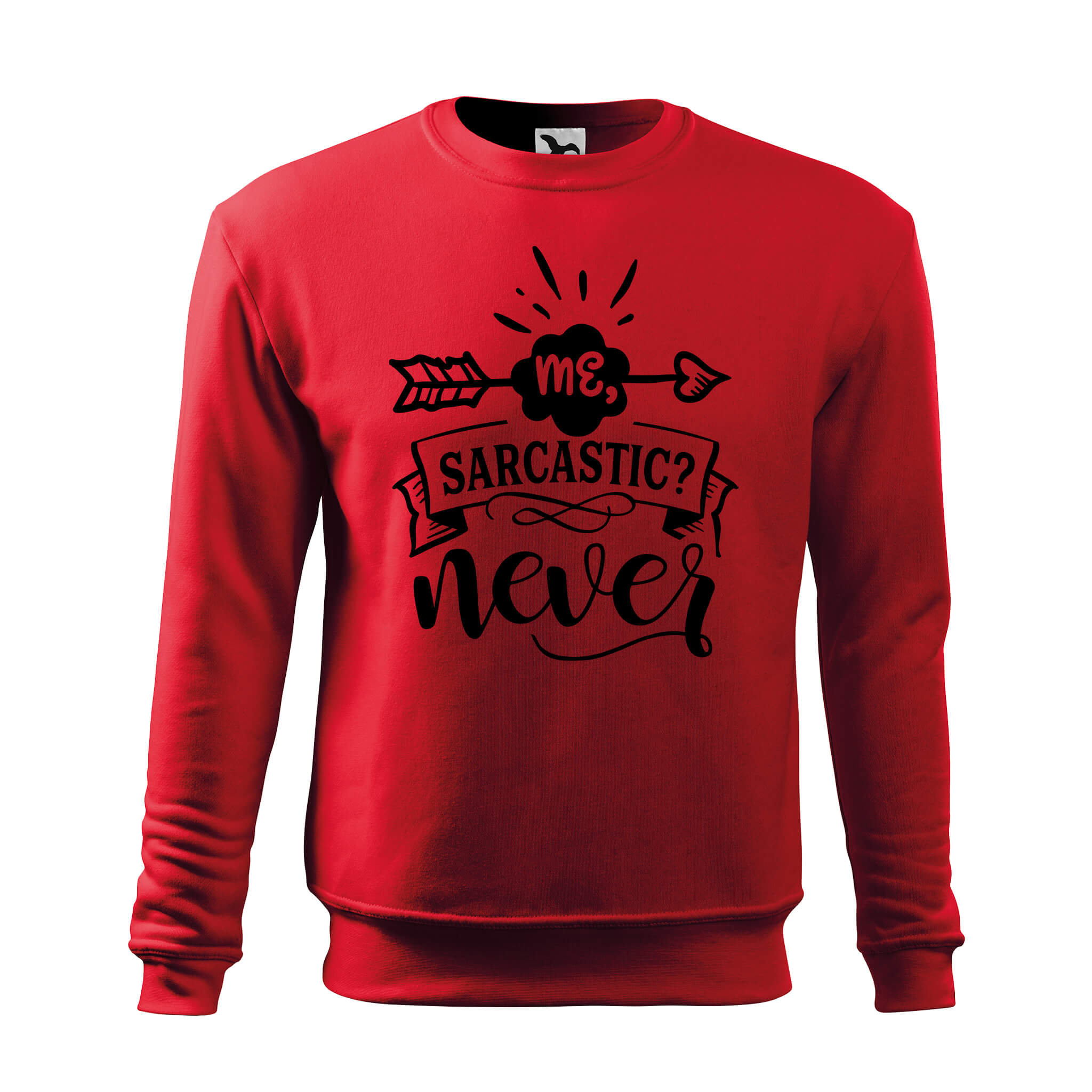 Me sarcastic never sweatshirt mens S Red