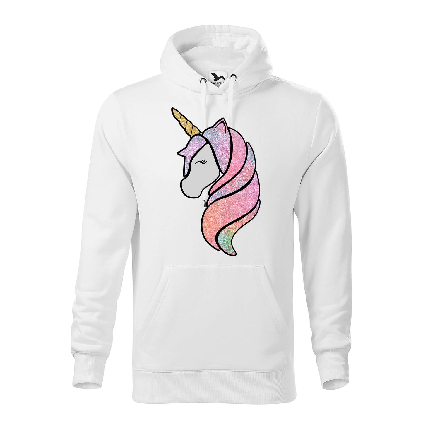 Glitter unicorn head hoodie - rvdesignprint