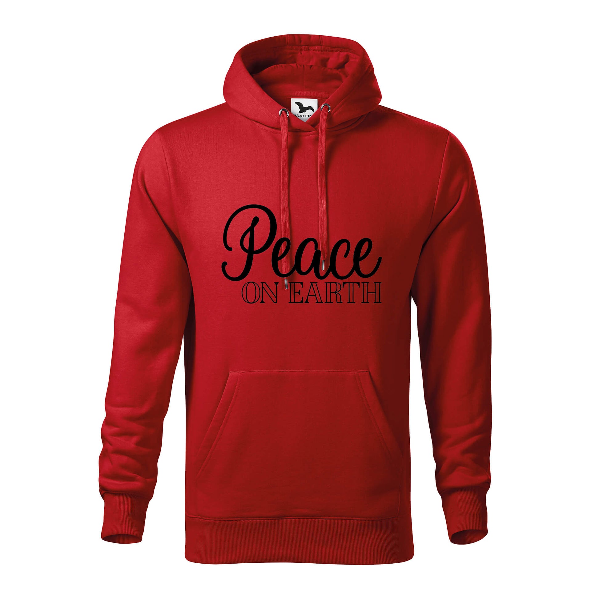 Peace on earth hoodie Mens S Red - Main Image
