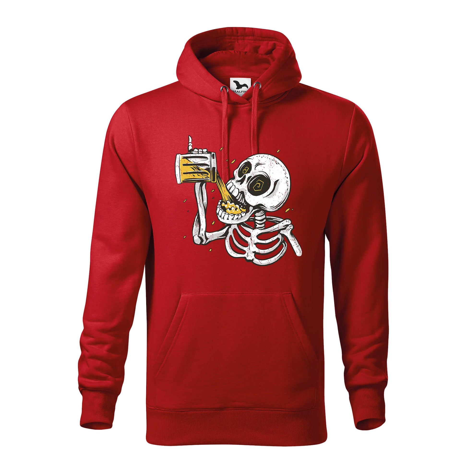 Skeleton drinking beer hoodie - rvdesignprint