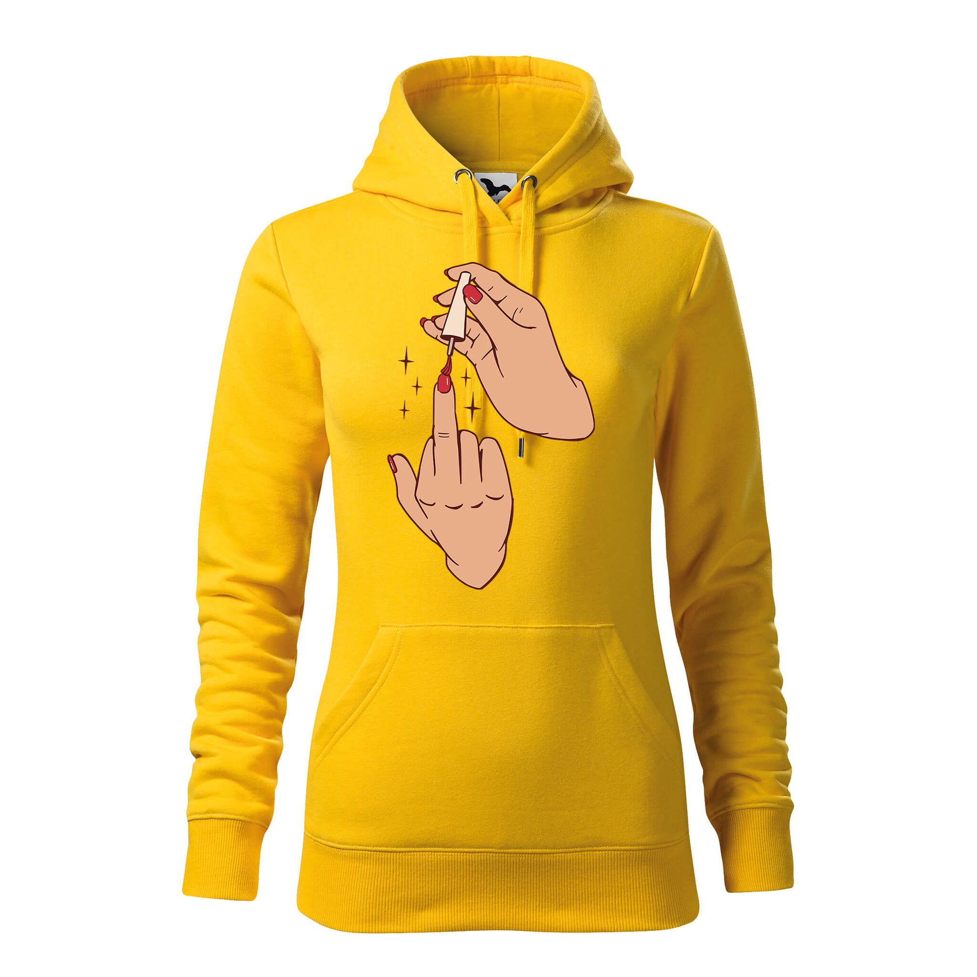Middle finger nail polish hoodie - rvdesignprint
