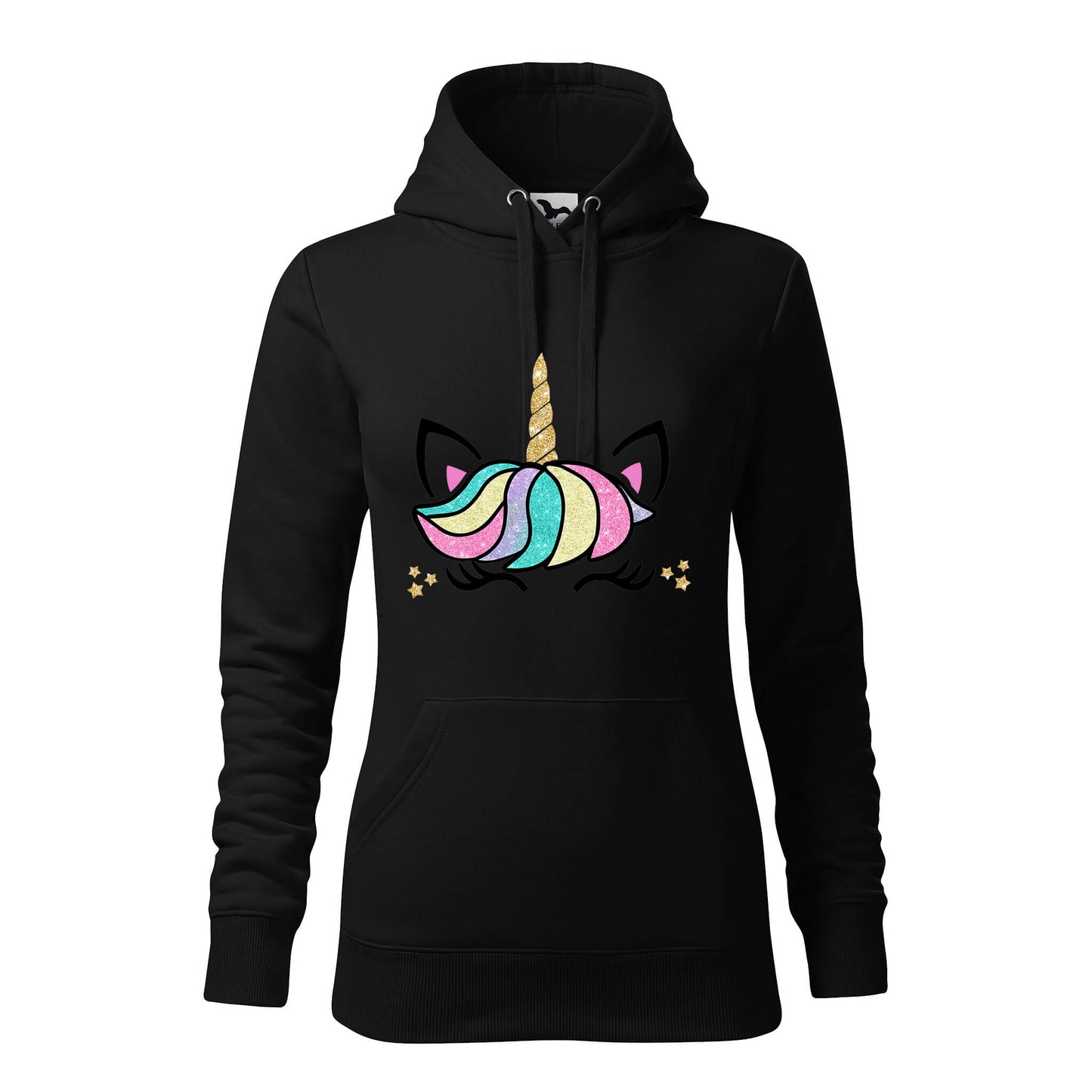 Rainbow unicorn face 2 hoodie - rvdesignprint