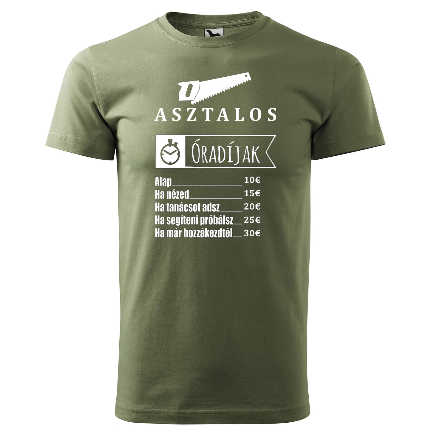 T-shirt - Asztalos óradíjak - rvdesignprint