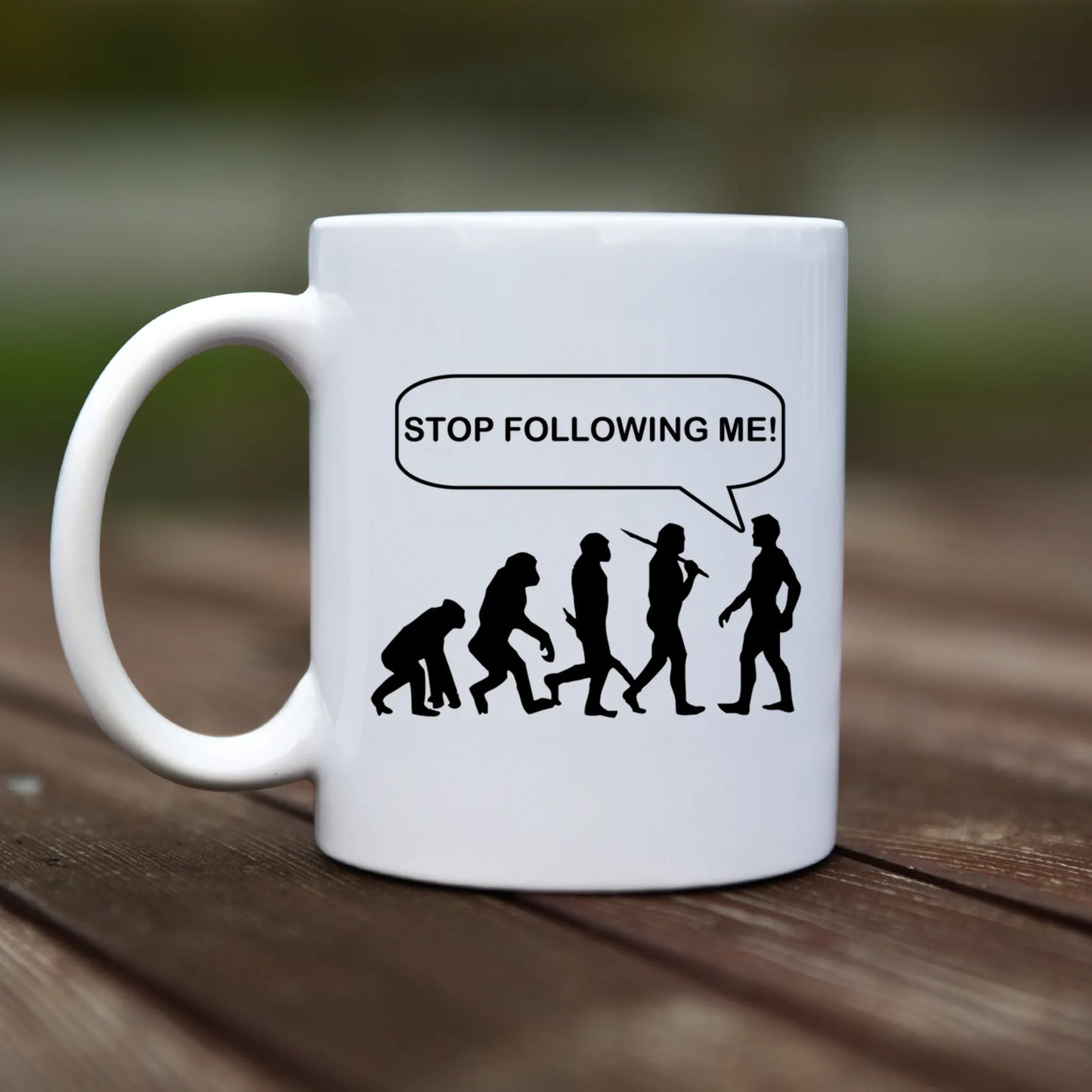 Mug - Evolution - Stop following me! - rvdesignprint