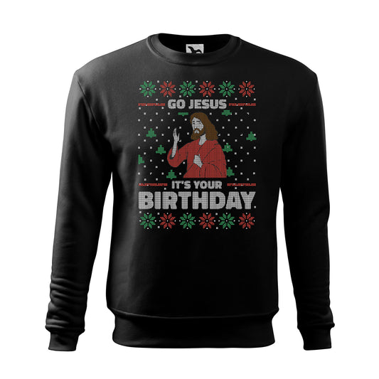 Go Jesus, es ist dein Geburtstags-Sweatshirt – Herren