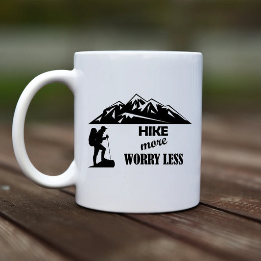 Mug - Hike more - worry less - rvdesignprint