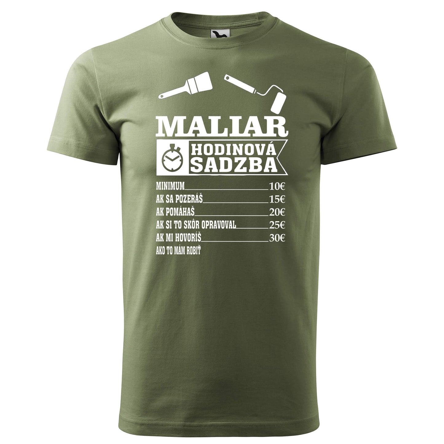 T-shirt - Maliar hodinová sadzba - rvdesignprint