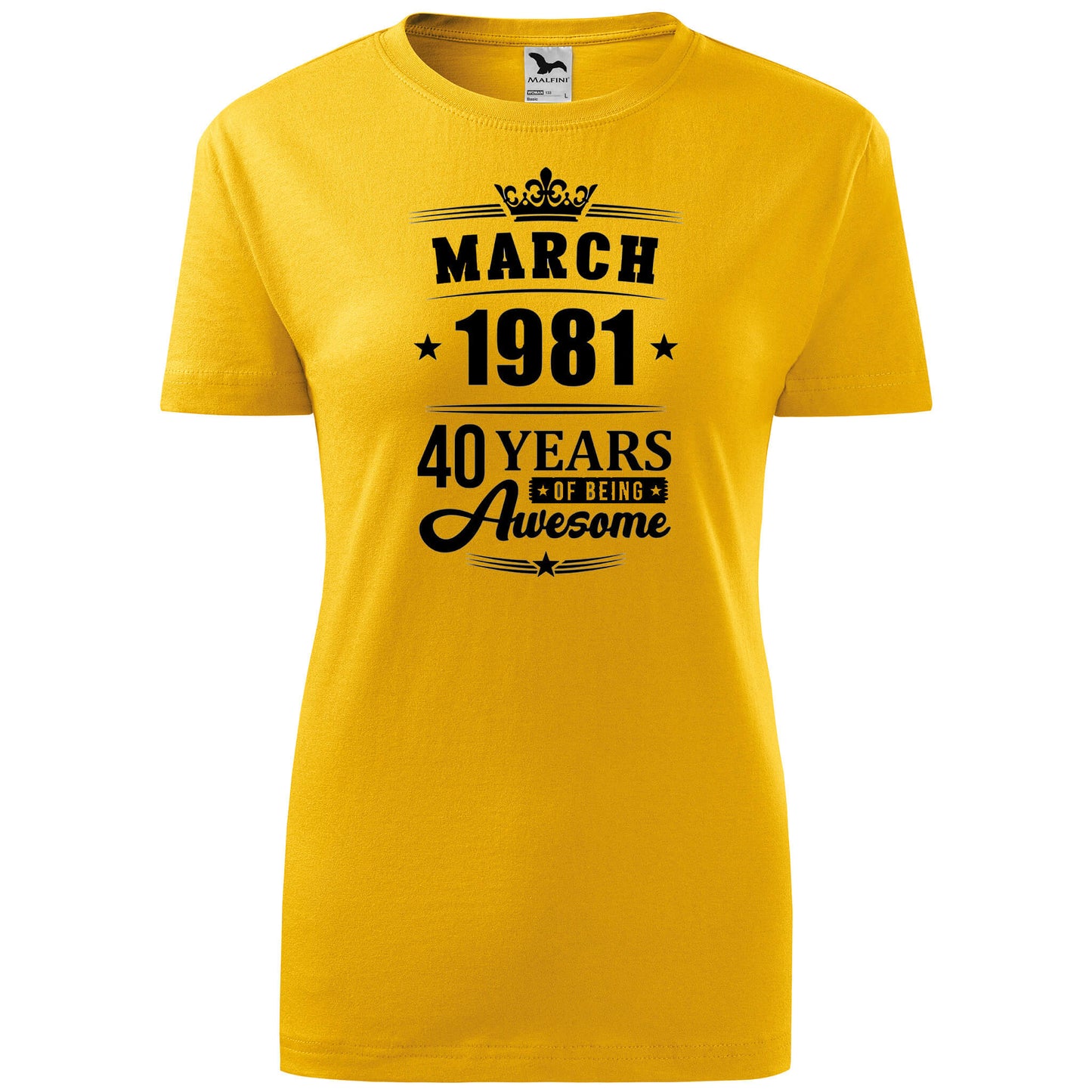 T-shirt - March 1981 - 41 years of being awesome - Customizable - rvdesignprint