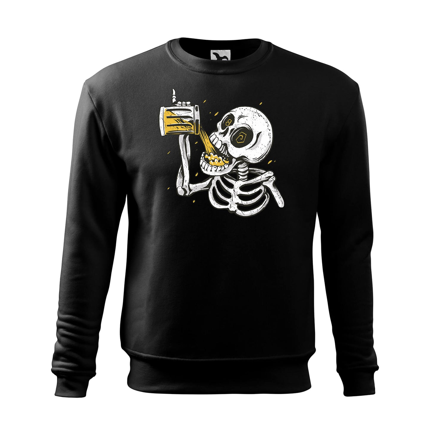 Skeleton drinking beer sweatshirt - mens