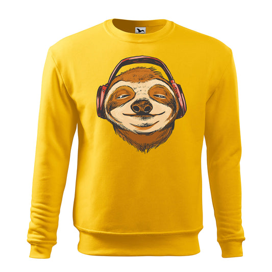 Sloth with headphones sweatshirt - mens
