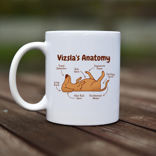 Mug - Anatomy of vizsla - rvdesignprint