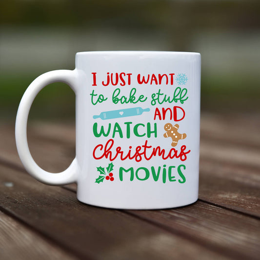 Mug - Bake stuff watch christmas movies - rvdesignprint