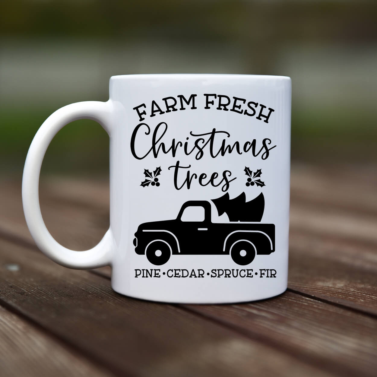Mug - Farm fresh christmas trees 2 - rvdesignprint