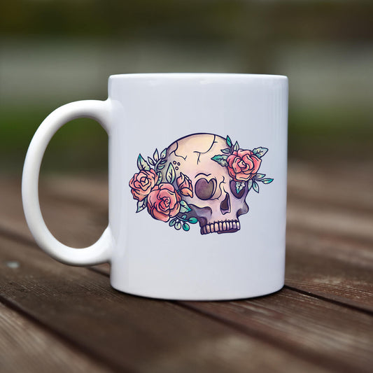 Mug - Floral skull - rvdesignprint