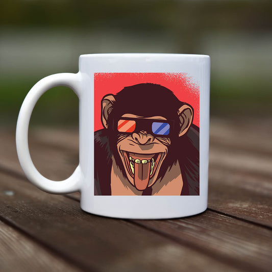 Mug - Monkey 3d glasses - rvdesignprint