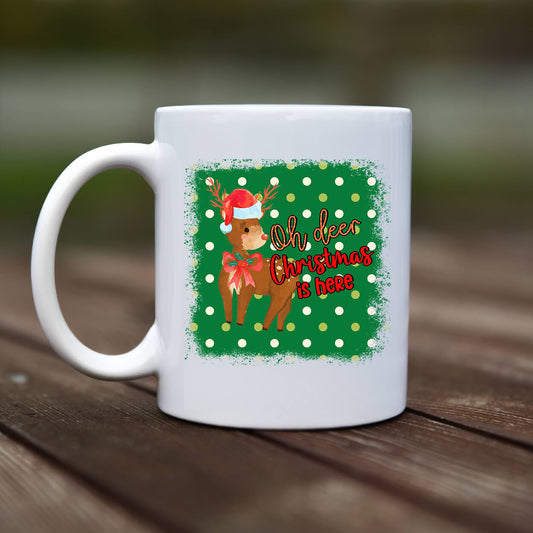 Mug - Oh deer christmas is here - rvdesignprint