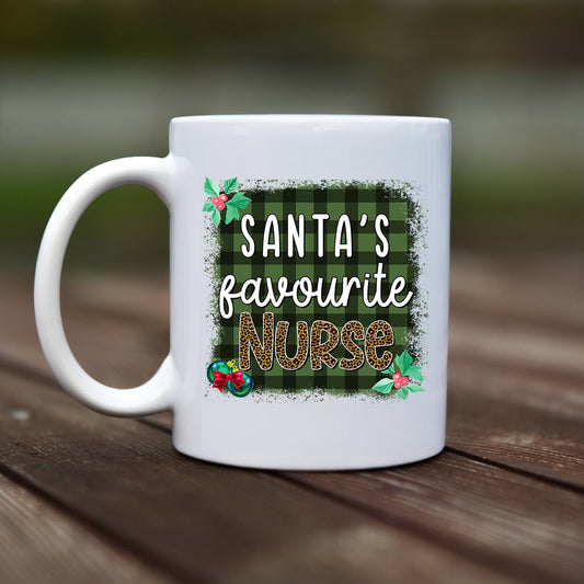 Mug - Santas favourite nurse 2 - rvdesignprint
